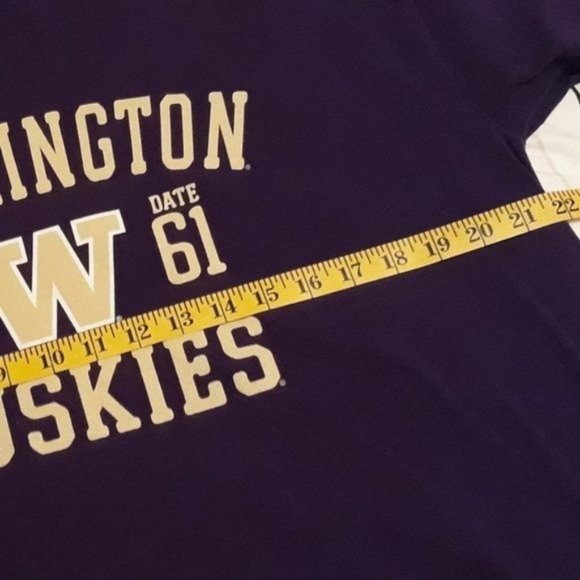 Washington Huskies Long Sleeve Purple Tee XL - Picture 5 of 13
